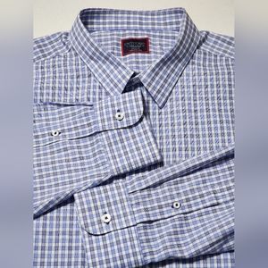 UNTUCKit Shirt Mens 3XL XXXL Blue Long Sleeve Button Up 100% Cotton